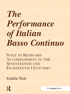 cover image of The Performance of Italian Basso Continuo